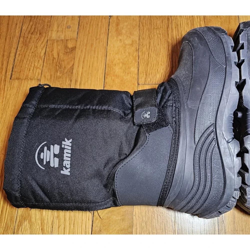 Kamik Rocket Waterproof Winter Lined Snow Boots Black Boys Youth Size 5